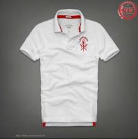 heren abercrombie and fitch korte polo t-shirt wit rood Haarlem Shop h3gzm276